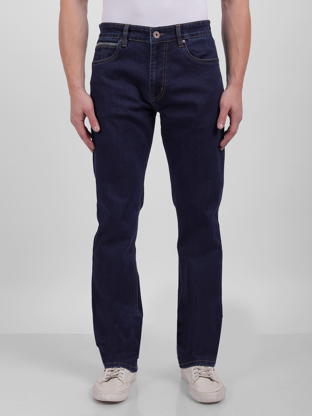 Numero Uno Men Solid Dark Blue Jeans